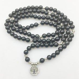 Black Onyx Tree Of Life Full Mala