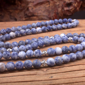 Frosted Sodalite Full Mala