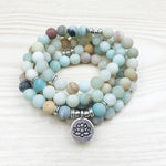 Matte Amazonite Full Mala