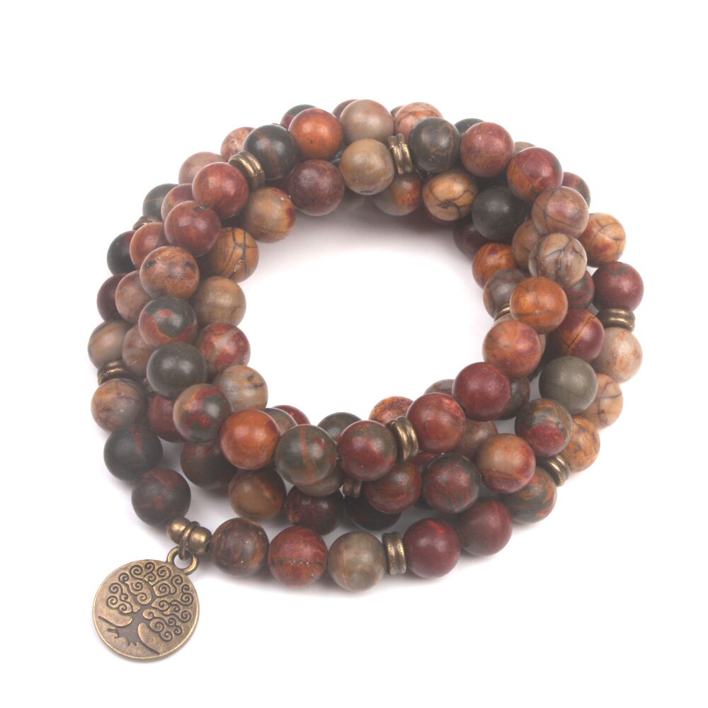 Picasso Jasper Tree Of Life Full Mala